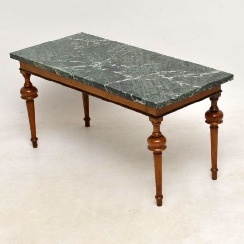 Antique Marble Top Coffee Table
