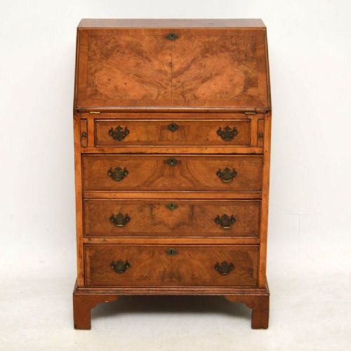 Antique Burr Walnut Writing Bureau