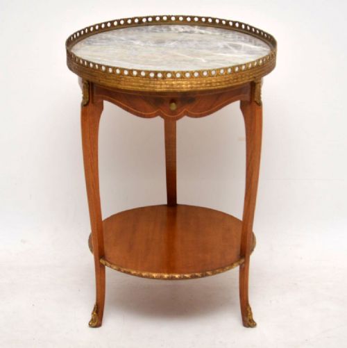 Antique French Marble Top Side Table