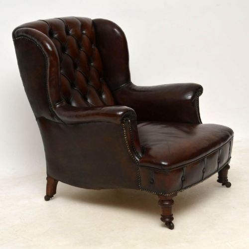 Antique Victorian Leather Armchair