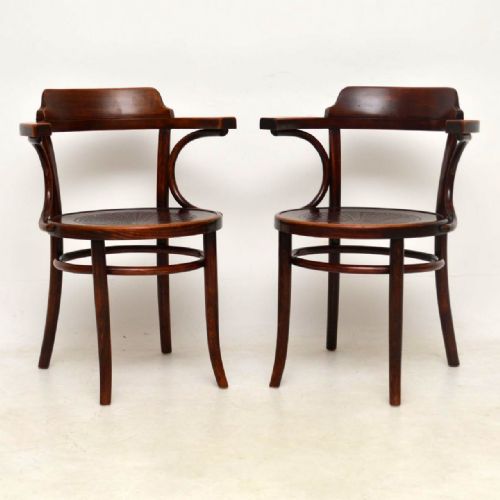 Pair of Antique Bentwood Thonet Armchairs