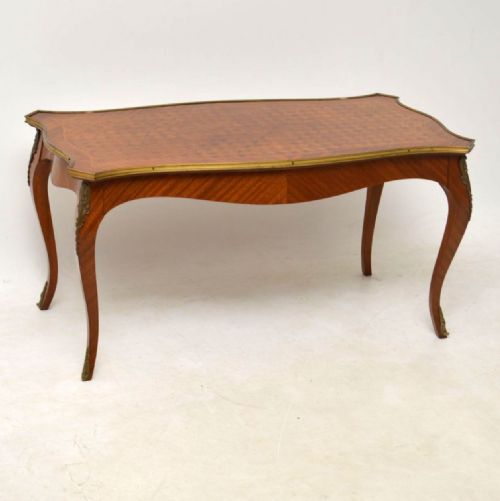 Antique French Inlaid Parquetry Coffee Table