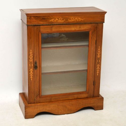 Antique Victorian Walnut Pier Cabinet
