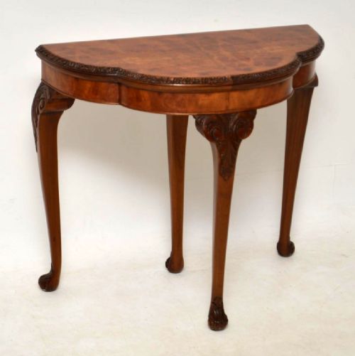 Antique Burr Walnut Card Table