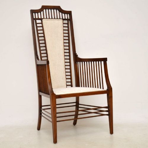 Antique Arts & Crafts Mahogany Armchair