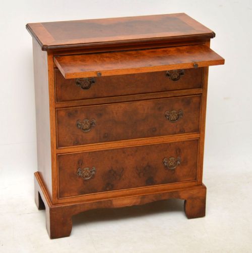 Antique Burr Walnut Bachelors Chest of Drawers