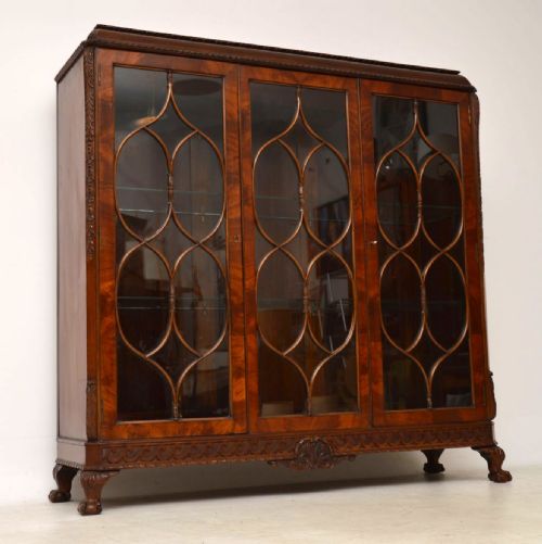 Antique Mahogany Astral Glazed Display Cabinet
