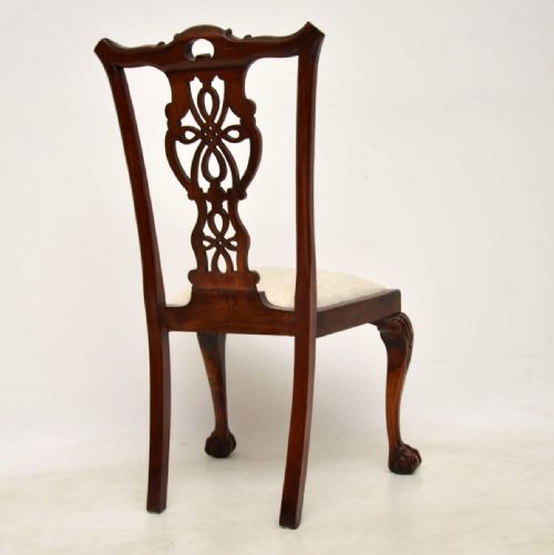fig 1. Set of 12 Antique Mahogany Chippendale Style Dining Chairs