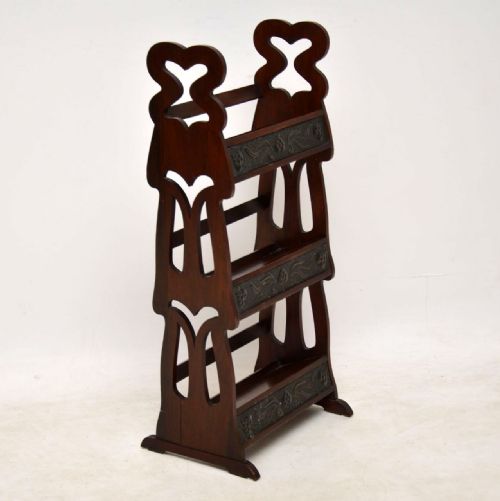 Antique Art Nouveau Open Bookcase