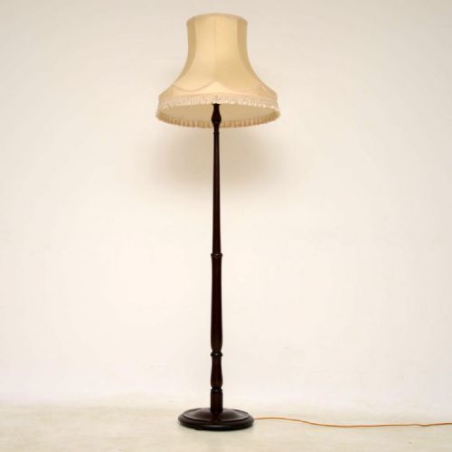 Antique Mahogany Lamp Stand & Shade