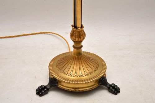 fig 1. Antique French Gilt Metal Telescopic Standard Lamp