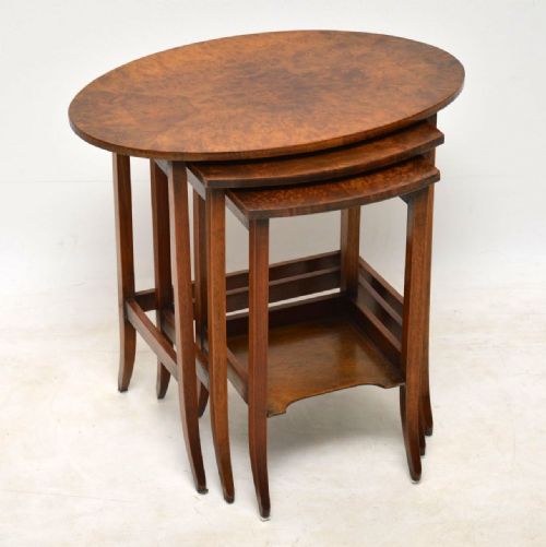 Antique Burr Walnut Nest of Tables