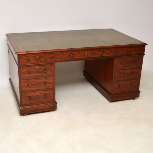 Antique Victorian Mahogany Partners Desk