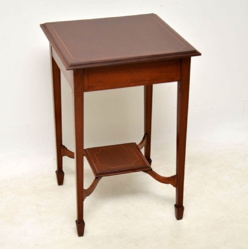 Antique Edwardian Inlaid Mahogany Occasional Table