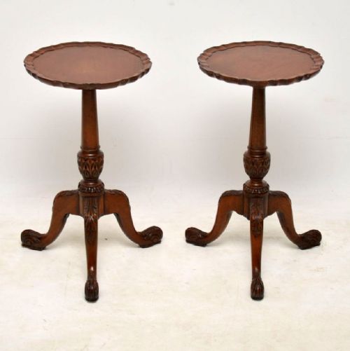 Pair of Antique Mahogany Wine Tables