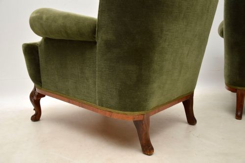fig 1. Antique Queen Anne Walnut Sofa & Armchairs Suite