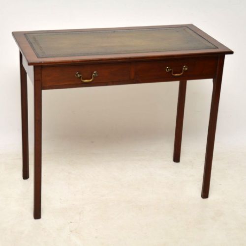 Antique 19th Century Mahogany Leather Top Writing Table