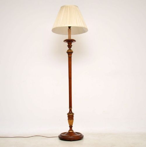Antique Walnut & Gilt Lamp Stand