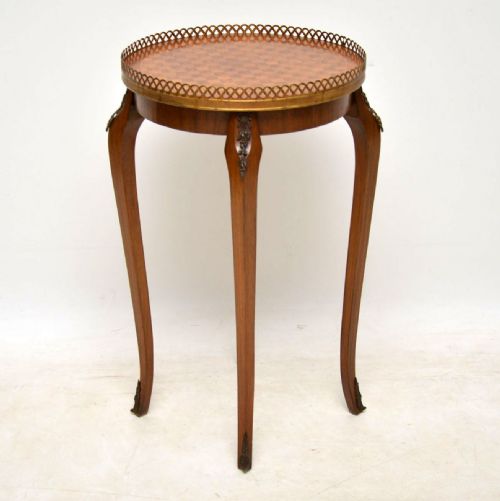 Antique French Inlaid Parquetry Side Table