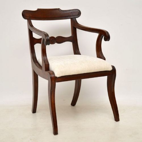 Antique Regency Mahogany Carver Armchair