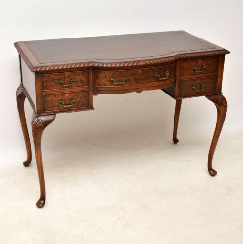 Antique Mahogany Leather Top Desk