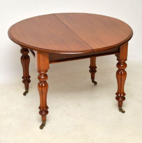 Antique William IV Round Extending Mahogany Dining Table