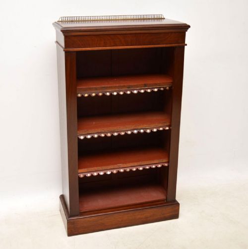 Antique Victorian Mahogany Open Bookcase