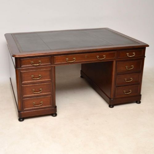 Antique Mahogany Partners Desk