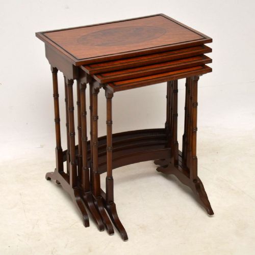 Antique Mahogany Nest of Four Tables
