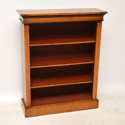 Antique Victorian Oak Open Bookcase