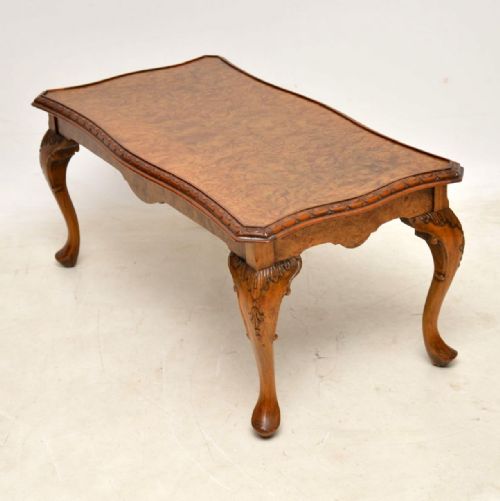 Antique Burr Maple & Walnut Coffee Table