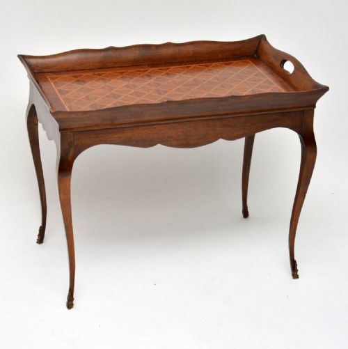 Antique French Parquetry Tray Top Coffee Table