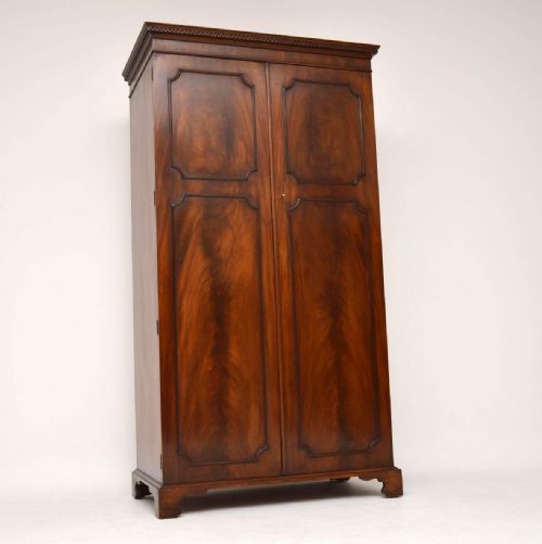 Antique Flame Mahogany Two Door Wardrobe