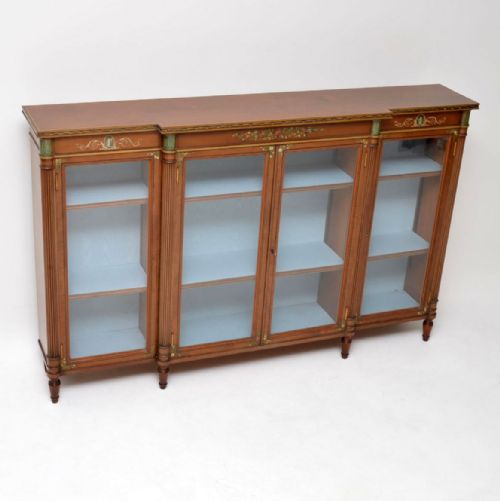 Antique Satinwood Bookcase by Howard & Sons