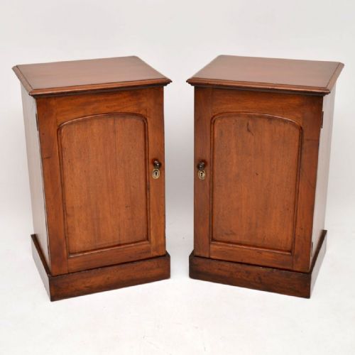 Pair of Antique Victorian Mahogany Bedside Cabinets