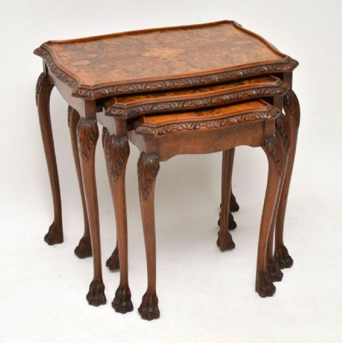 Antique Burr Walnut Nest of Tables