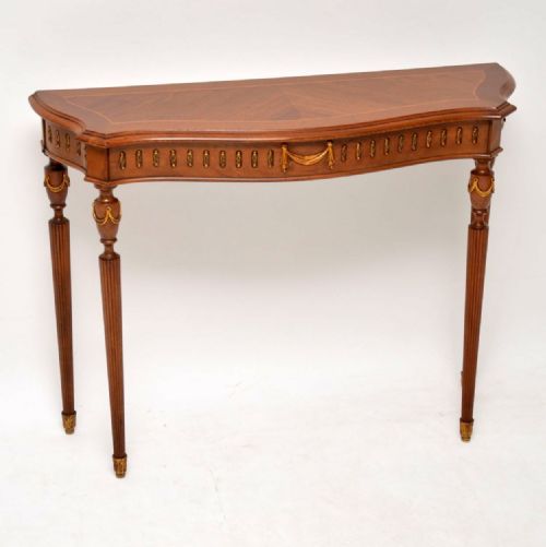 Antique French Kingwood & Walnut Console Table
