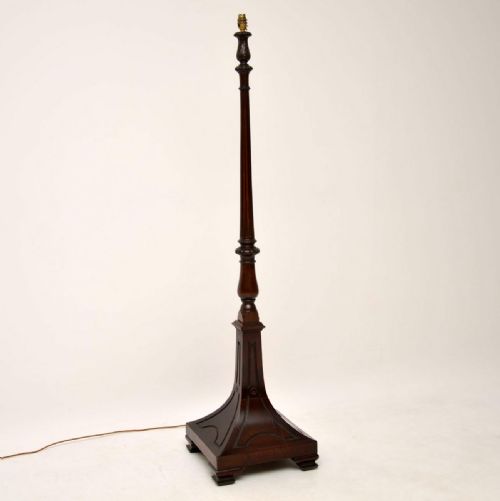 Antique Victorian Mahogany Floor Lamp