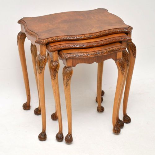 Antique Burr Walnut Nest of Tables
