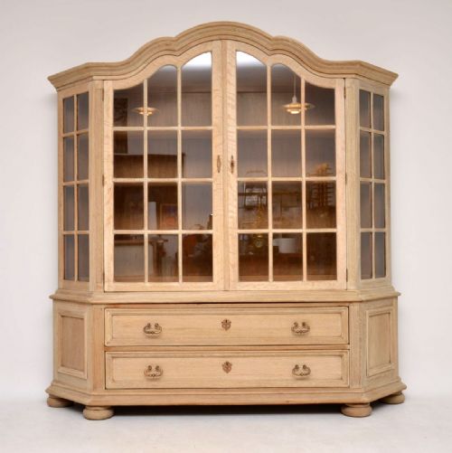 Large Antique Swedish Bleached Oak Dresser