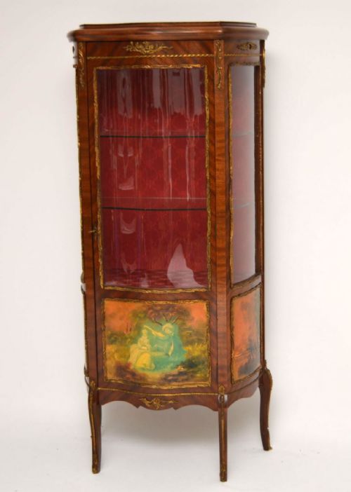 Antique French Style Ormolu Mounted Display Cabinet