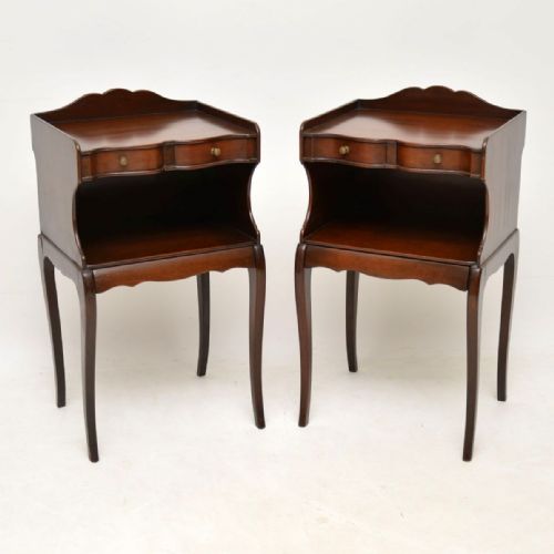 Pair of Antique Mahogany Bedside Cabinets