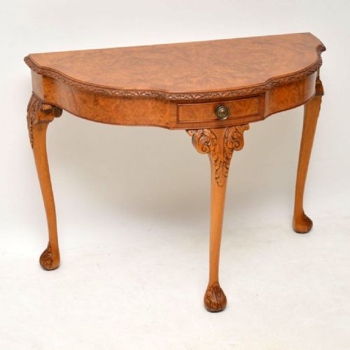 Antique Burr Walnut Console Table