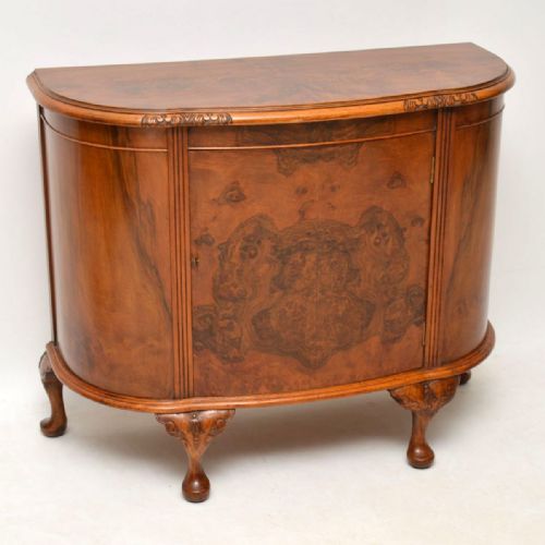 Antique Burr Walnut Side Cabinet