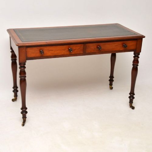 Antique Victorian Leather Top Mahogany Writing Desk
