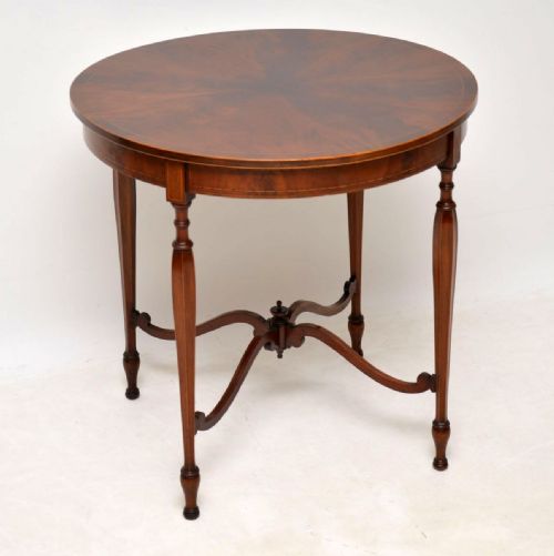Antique Edwardian Inlaid Mahogany Occasional Table