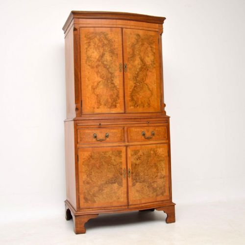 Antique Burr Walnut Drinks Cabinet
