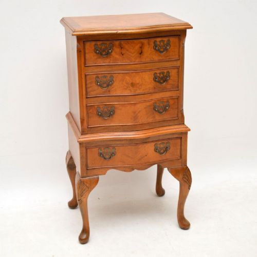 Antique Burr Walnut Glove Chest of Drawers