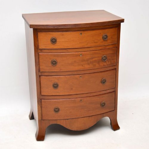 Antique Mahogany Bow Front Chest of Drawers