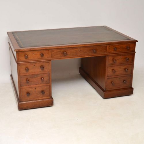 Antique Victorian Mahogany Partners Desk